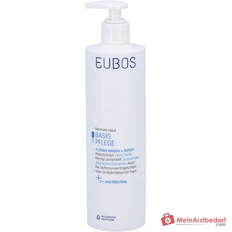 Eubos Basis Pflege Flüssig Wasch + Dusch Waschlotion mit Dosierspender, 400 ml