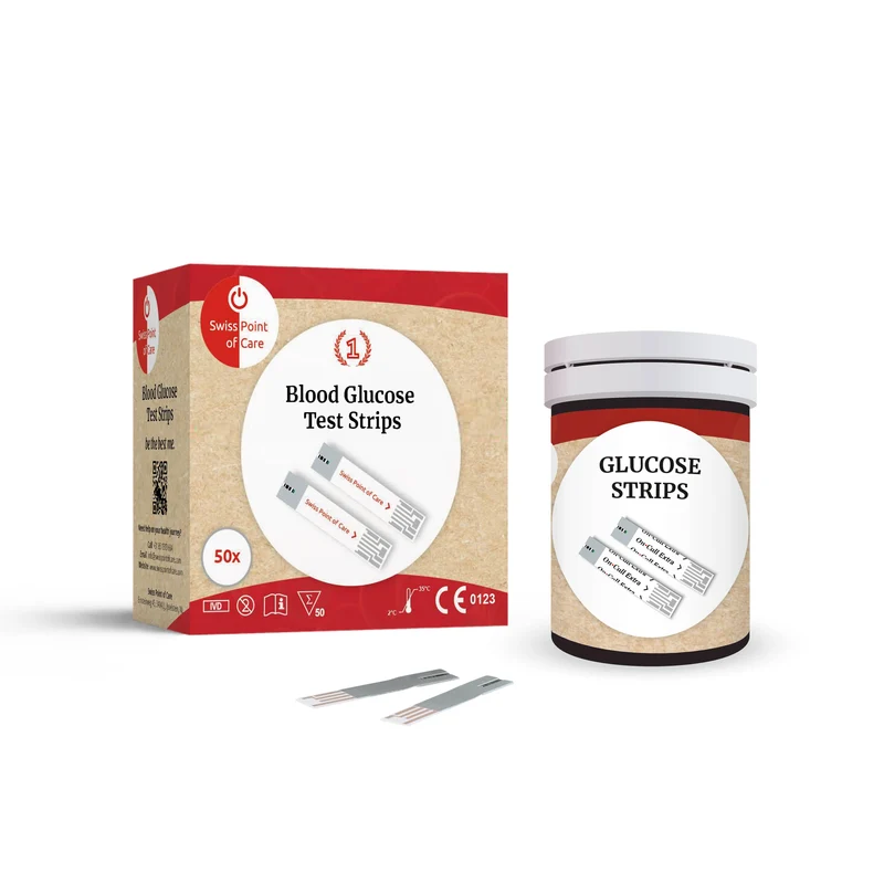 Swiss Point Of Care Glucose Teststrips 50 stuks | Bloedglucose