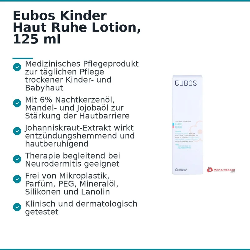 Eubos Kinder Haut Ruhe Lotion, 125 ml