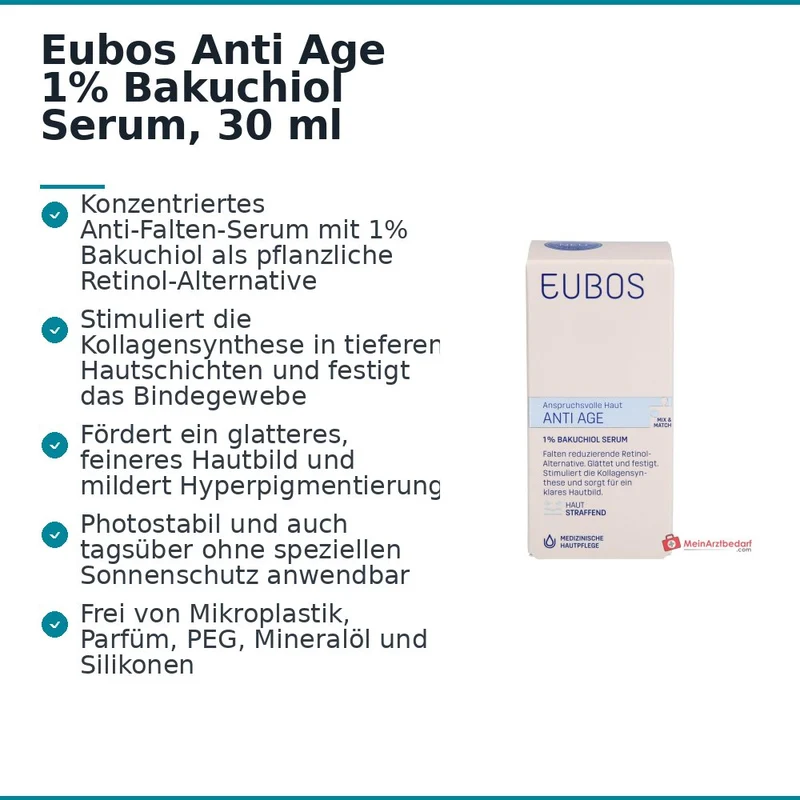 Eubos Anti Age Bakuchiol Serum 1%, 30 ml
