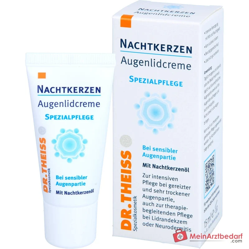 Dr. Theiss Nachtkerzen Augenlidcreme mit Nachtkerzenöl / Panthenol / Glycerin Augencreme, 15 ml