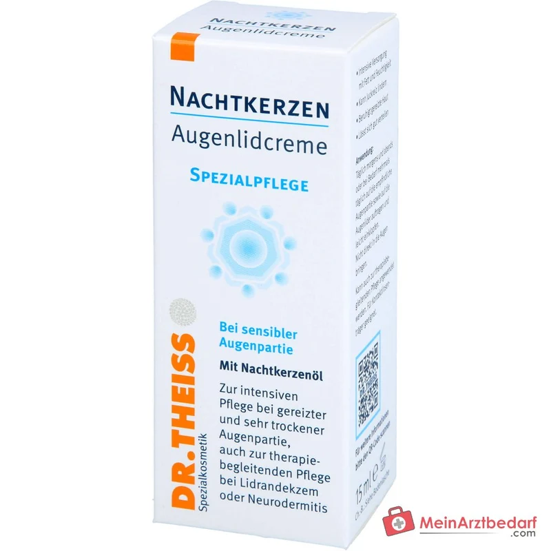 Dr. Theiss Nachtkerzen Augenlidcreme mit Nachtkerzenöl / Panthenol / Glycerin Augencreme, 15 ml