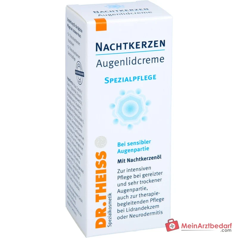 Dr. Theiss Nachtkerzen Augenlidcreme mit Nachtkerzenöl / Panthenol / Glycerin Augencreme, 15 ml