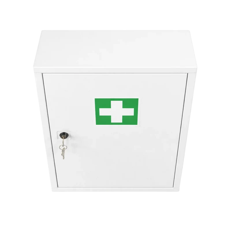 FAP Verbandschrank B, Metall, 3 Fächer, weiß, abschließbar