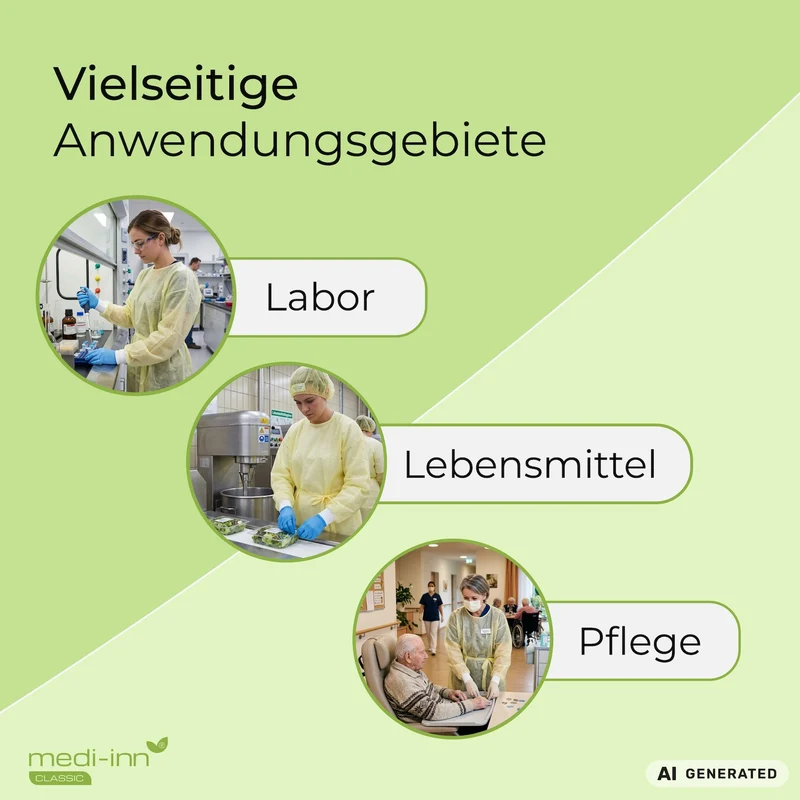 Medi-Inn Infektionsschutzkittel SELECT, PP, gelb, 139 x 139 cm, mit PE-Teil-Laminierung