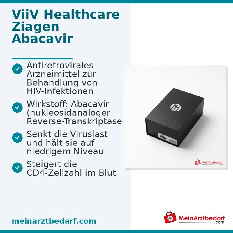 ViiV Healthcare Ziagen Abacavir Filmtabletten, 60 St.