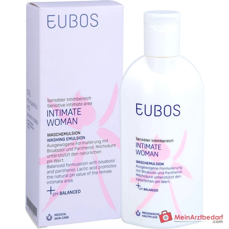 Eubos Intimate Woman Waschemulsion Bisabolol / Panthenol / Milchsäure Waschlotion, 200 ml
