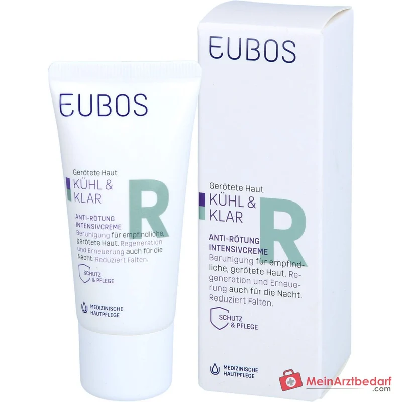 Eubos Kühl und Klar Anti-Rötung Intensivcreme Hydra Synol DOI / Mikrosilber / Italienische Immortelle Creme, 30 ml