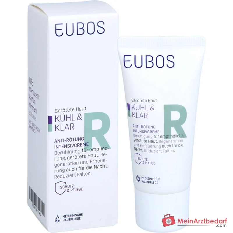 Eubos Kühl und Klar Anti-Rötung Intensivcreme Hydra Synol DOI / Mikrosilber / Italienische Immortelle Creme, 30 ml