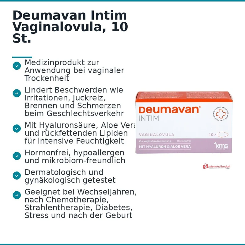 Deumavan Intim Vaginalovula Hyaluronsaeure / Aloe Vera Ovula, 10 St.