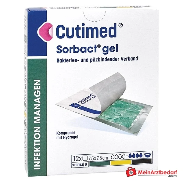 Cutimed Sorbact Gel Wundauflage 7,5 x 7,5 cm, 12 Stück