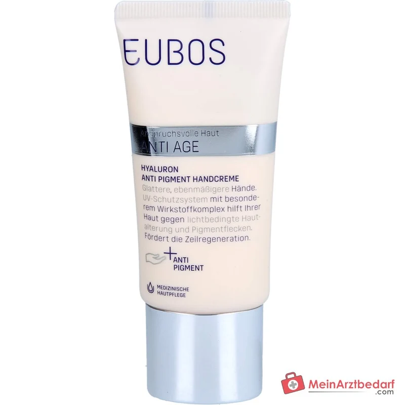 Eubos Hyaluron Anti-Pigment Handcreme LSF 15 Hyaluronsaeure / Vitamin C / Vitamin E / Coenzym Q10 / Niacinamid / Biowhite Creme, 50 ml