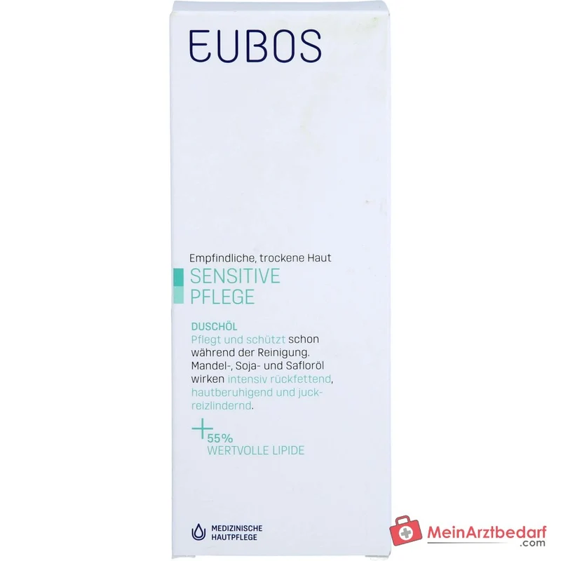 Eubos Sensitive Duschöl F Mandelöl / Sojaöl / Safloröl Duschöl, 200 ml