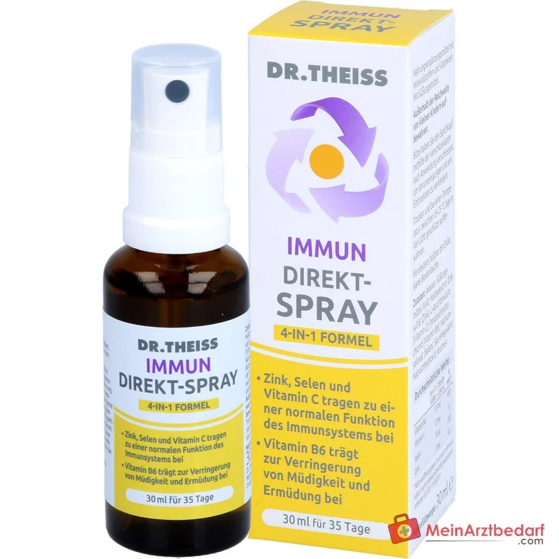 Dr. Theiss Immun Direkt-Spray Vitamin B6 / Vitamin C / Selen / Zink Mundspray, 30 ml