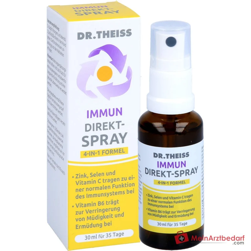 Dr. Theiss Immun Direkt-Spray Vitamin B6 / Vitamin C / Selen / Zink Mundspray, 30 ml