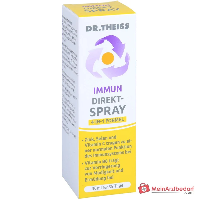 Dr. Theiss Immun Direkt-Spray Vitamin B6 / Vitamin C / Selen / Zink Mundspray, 30 ml
