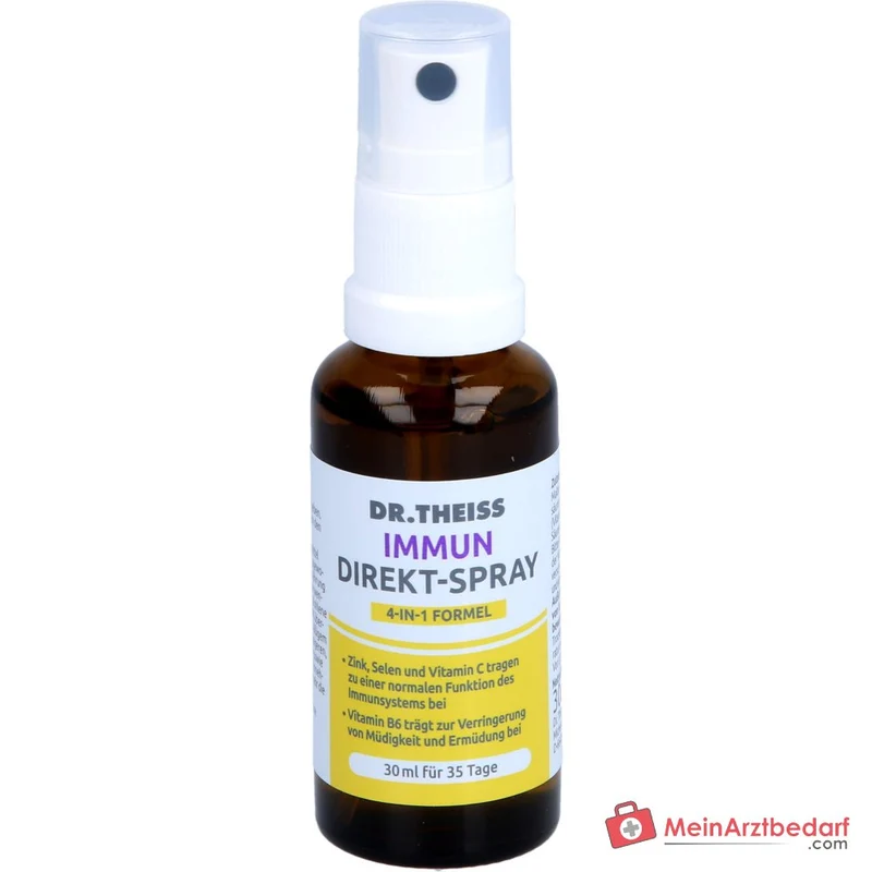 Dr. Theiss Immun Direkt-Spray Vitamin B6 / Vitamin C / Selen / Zink Mundspray, 30 ml