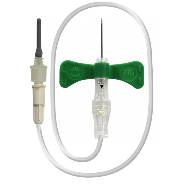 BD vacutainer Safety-Lok vleugelnaald (367246) 21 G 0,8 x 19 mm groen 30 cm