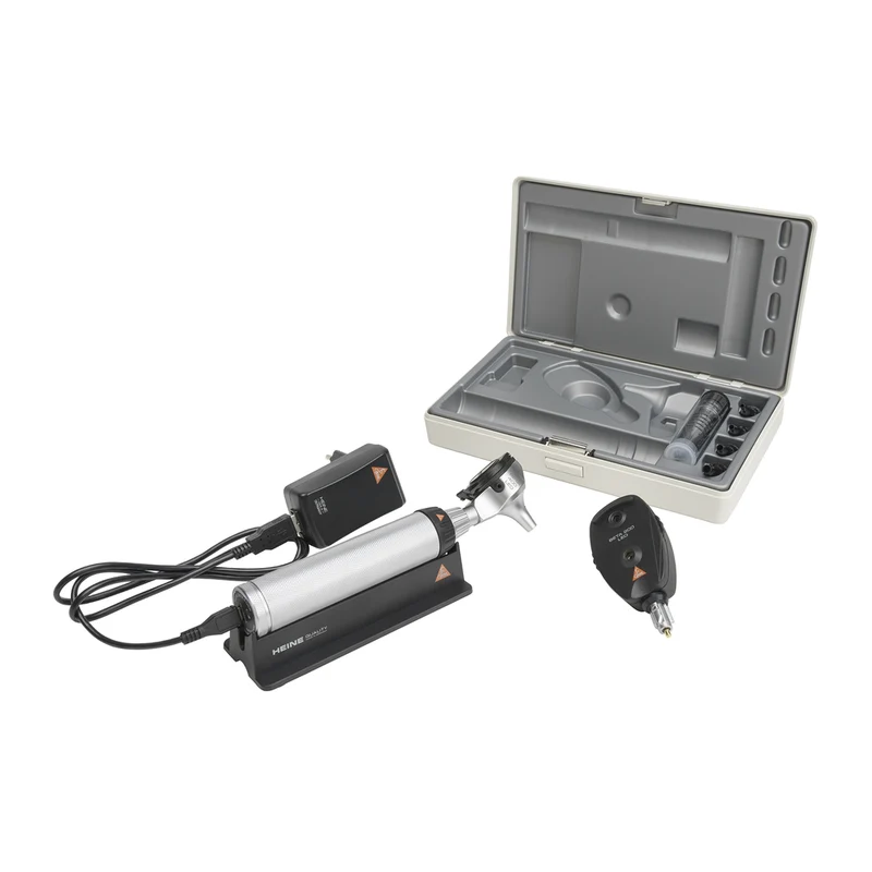 HEINE BETA®400 LED F.O. OTOSCOOP + BETA 200 LED OPHTALMOSCOOP set met USB oplader