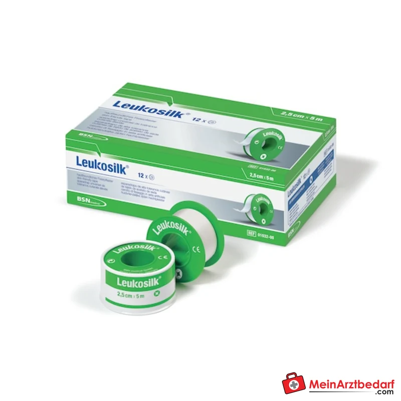 Leukosilk Fixierpflaster 2,5 cm x 5 m, 12 Rollen