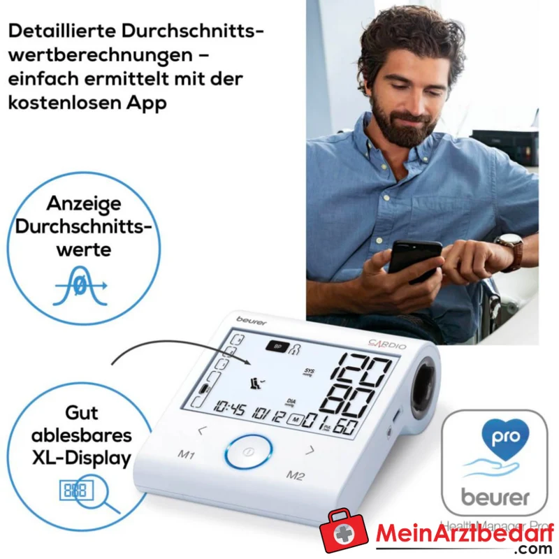 Beurer BM 96 Oberarm-Blutdruckmessgerät mit EKG