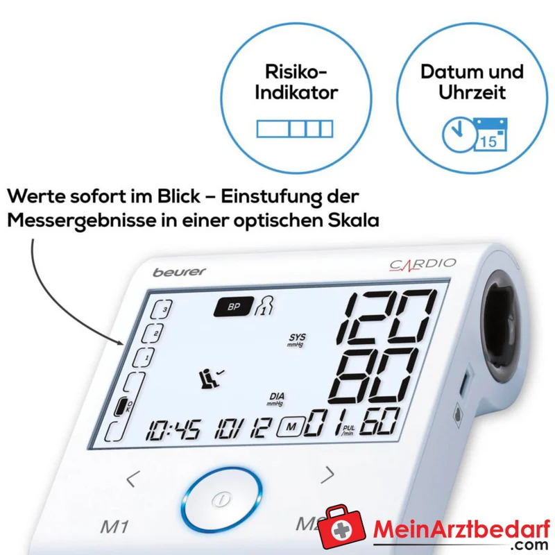 Beurer BM 96 Oberarm-Blutdruckmessgerät mit EKG