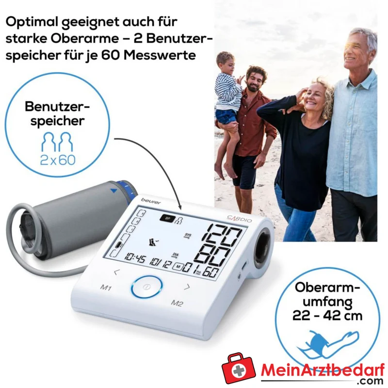 Beurer BM 96 Oberarm-Blutdruckmessgerät mit EKG