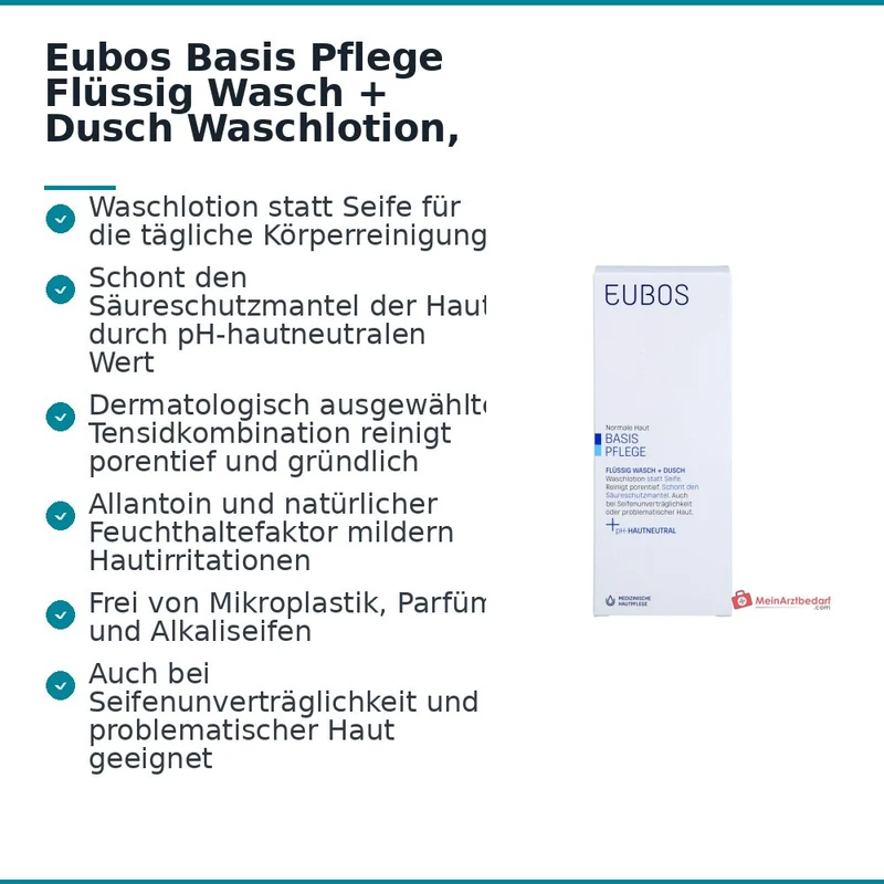 Eubos Basis Pflege Flüssig Wasch + Dusch, 200 ml