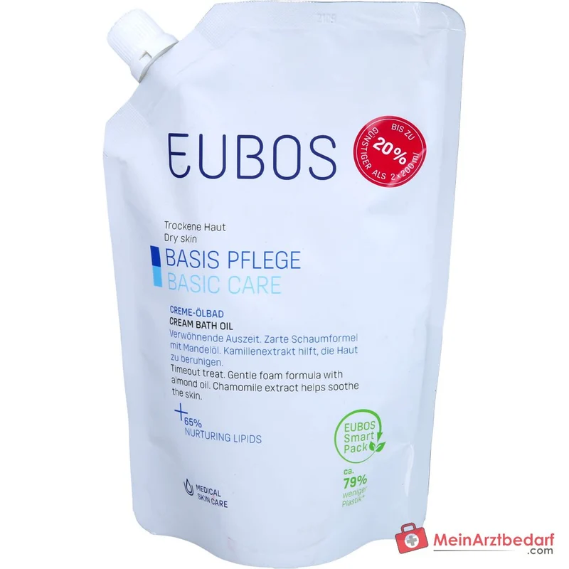 Eubos Basis Pflege Creme-Ölbad Süßmandelöl / Sojaöl / Polidocanol / Kamillenextrakt Bad, 400 ml