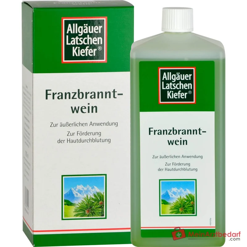 Dr. Theiss Allgäuer Latschenkiefer Franzbranntwein Latschenkiefernöl / Campher / Levomenthol Lösung, 1000 ml