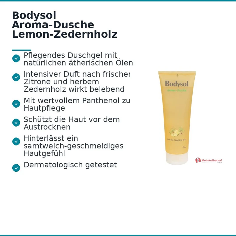 Bodysol Aroma-Dusche Lemon-Zedernholz Duschgel, 250 ml