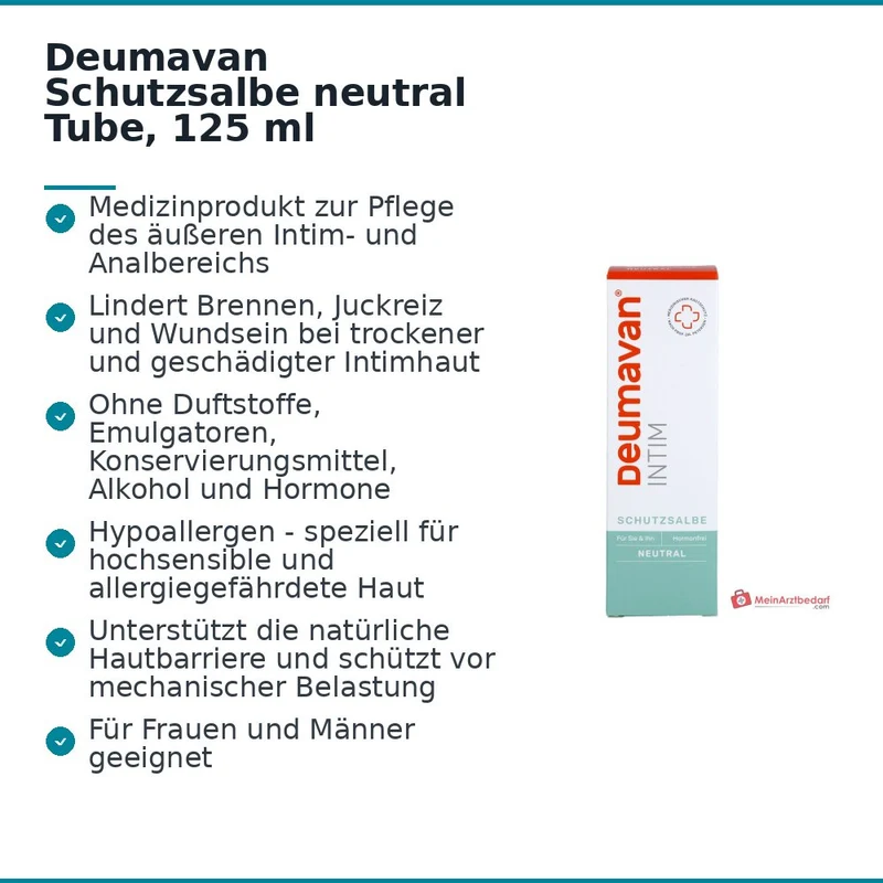 Deumavan Schutzsalbe neutral Vitamin E Fettsalbe, 125 ml