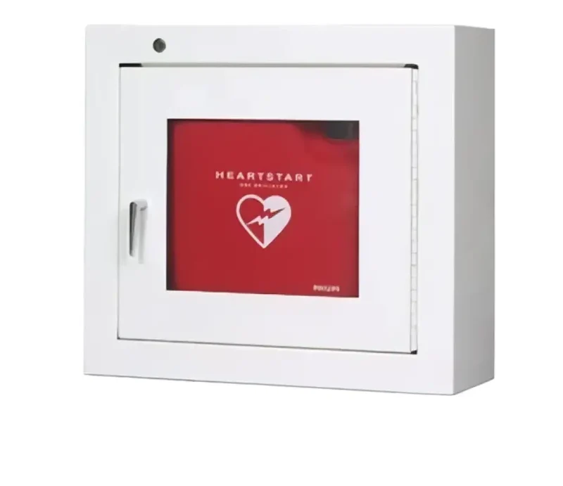 Philips stalen AED kast wit met alarm