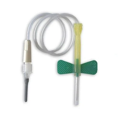 BD vacutainer Safety-Lok vleugelnaald (367286) 21 G 0,8 x 19 mm groen, 30 cm tube, luer adapter