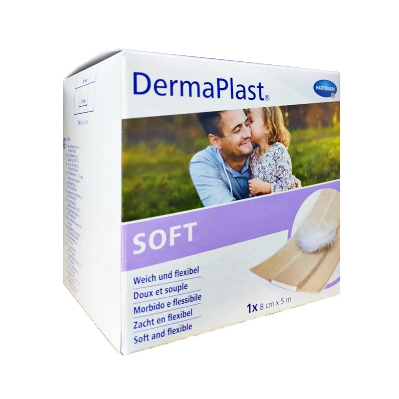 Dermaplast Soft wondpleister 8 cm x 5 meter