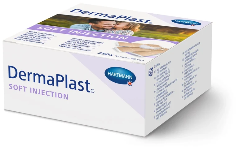 Dermaplast Soft injectiepleister 16 mm x 40 mm, 250 Stuks