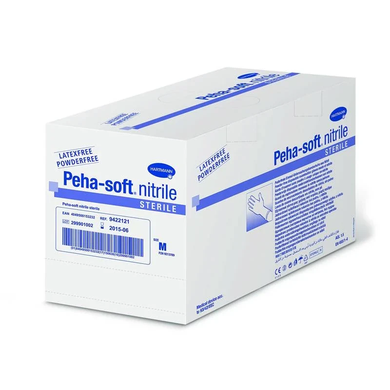 Peha-soft nitril handschoenen steriel poedervrij 50 paar Medium