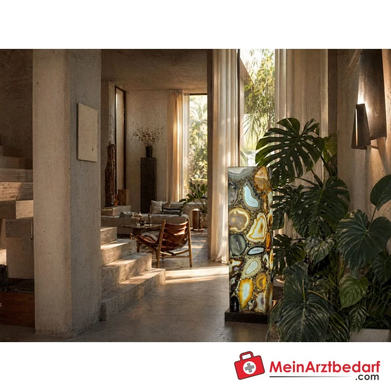 Edelstein-Lampe Achat 85 cm LED-beleuchtet Unikat