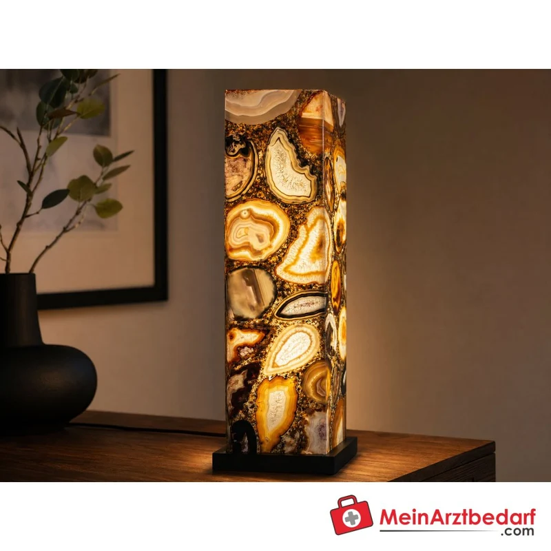 Edelstein-Lampe Achat 85 cm LED-beleuchtet Unikat
