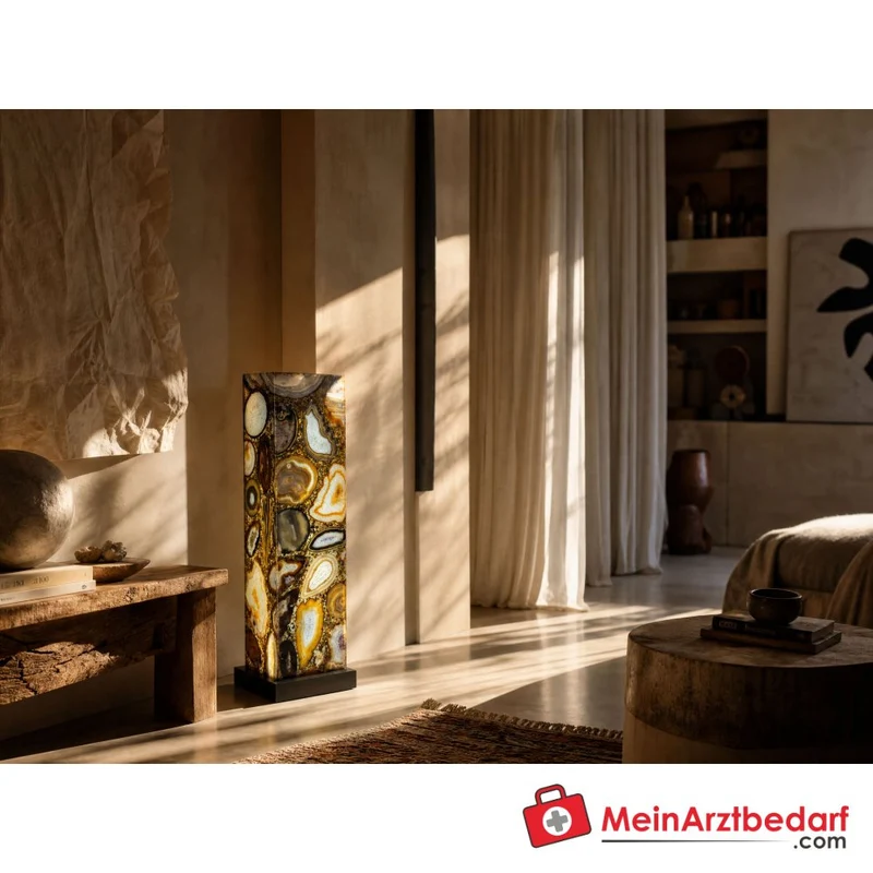 Edelstein-Lampe Achat 85 cm LED-beleuchtet Unikat