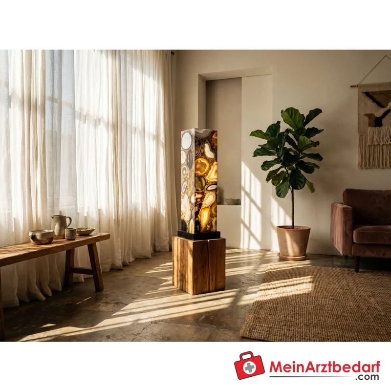 Edelstein-Lampe Achat 85 cm LED-beleuchtet Unikat