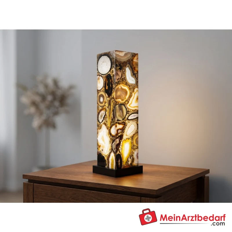 Edelstein-Lampe Achat 85 cm LED-beleuchtet Unikat