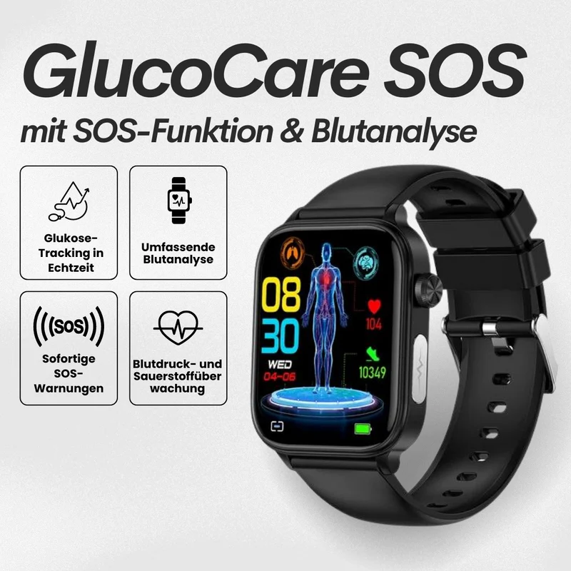 GlucoCare SOS | Smartwatch mit Vitalparameter-Tracking