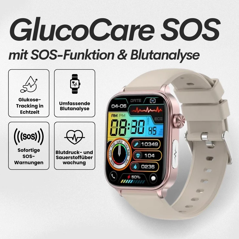 GlucoCare SOS | Smartwatch mit Vitalparameter-Tracking