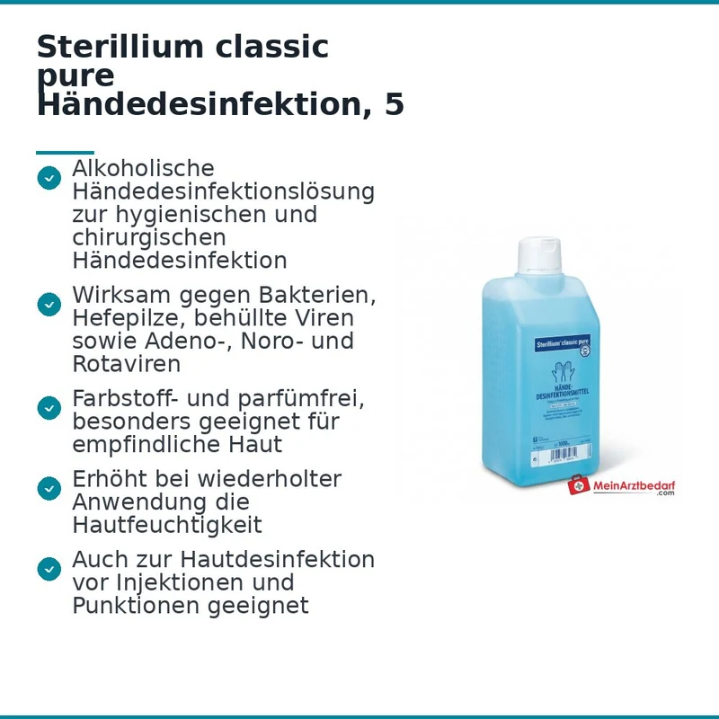 Sterillium classic pure Händedesinfektion, 5 l