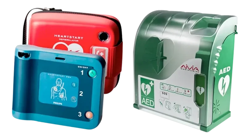 Philips HeartStart FRx AED defibrillator met Philips draagtas en buitenkast. Taal: Nederlands
