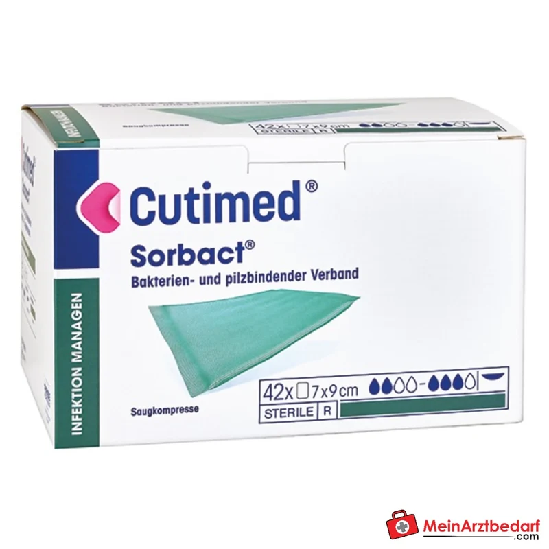 Cutimed Sorbact Kompressen 7 x 9 cm, 42 Stück