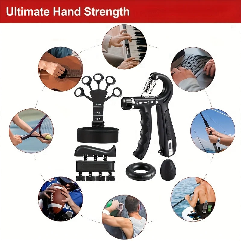 GRIPMASTER KIT – 5-teiliges Hand- und Unterarm-Stärkungstraining