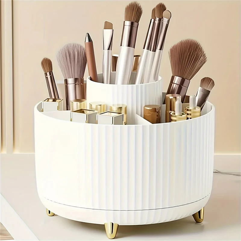 ELEGANZA - Plastischer 360° drehbarer Makeup-Organizer mit 5 Fächern