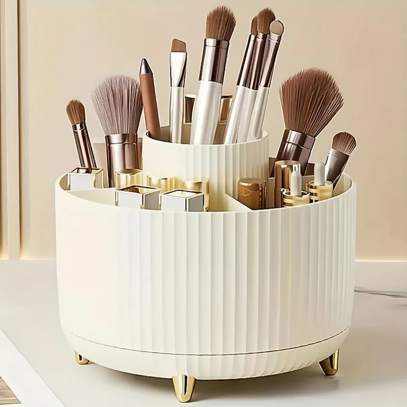 ELEGANZA - Plastischer 360° drehbarer Makeup-Organizer mit 5 Fächern